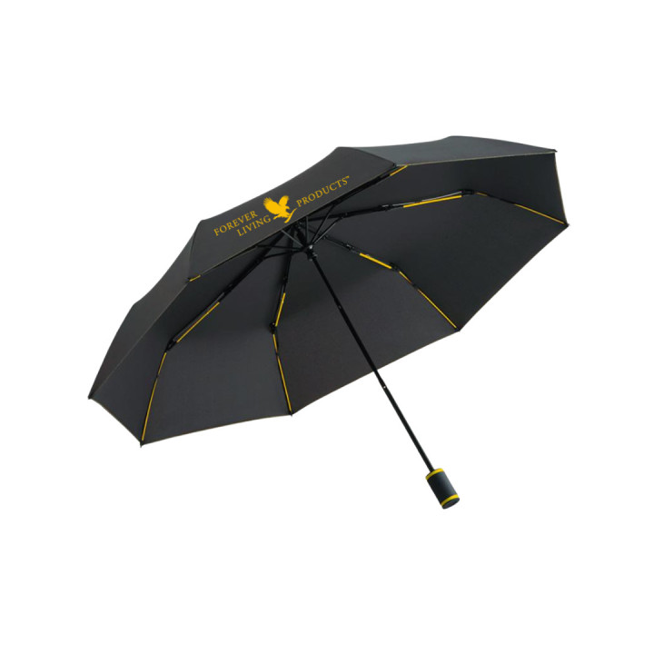 Schwarz und Gelb für immer Regenschirm