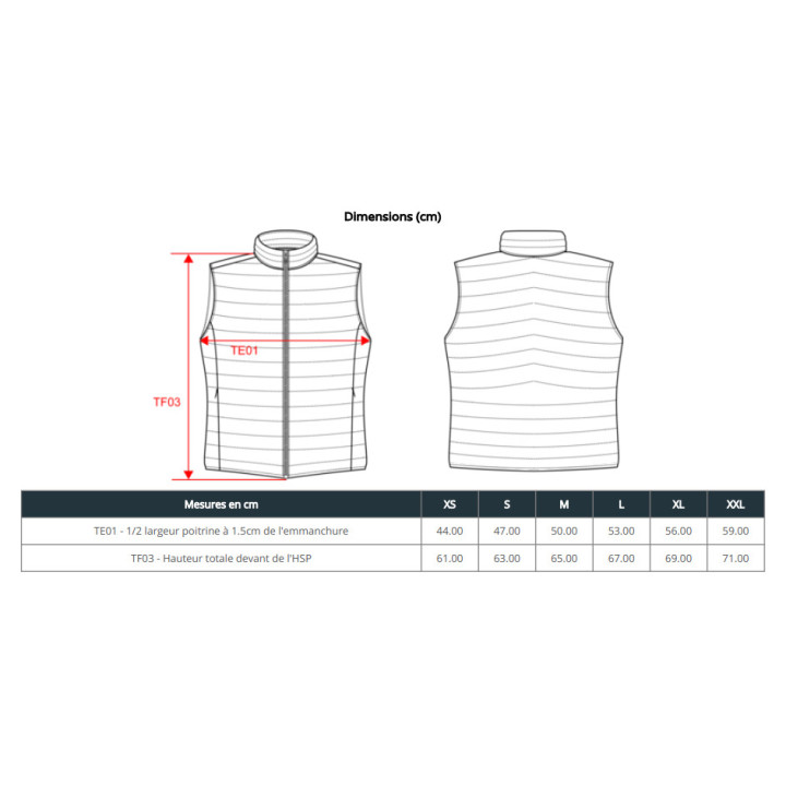 Women's sleeveless bodywarmer
