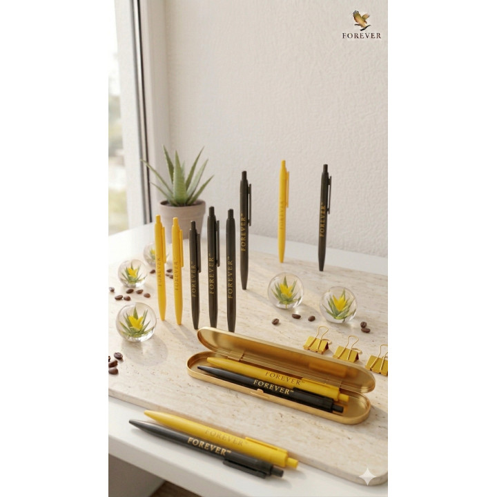 STYLO PLASTIQUE PAR 10 (vert ou jaune)