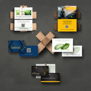 Cartes de visite par 100, 5 modèles